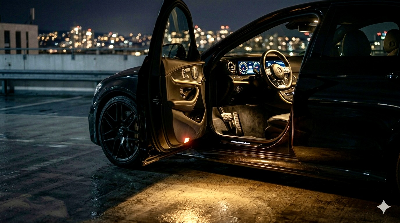 Mercedes de luxo com interior premium